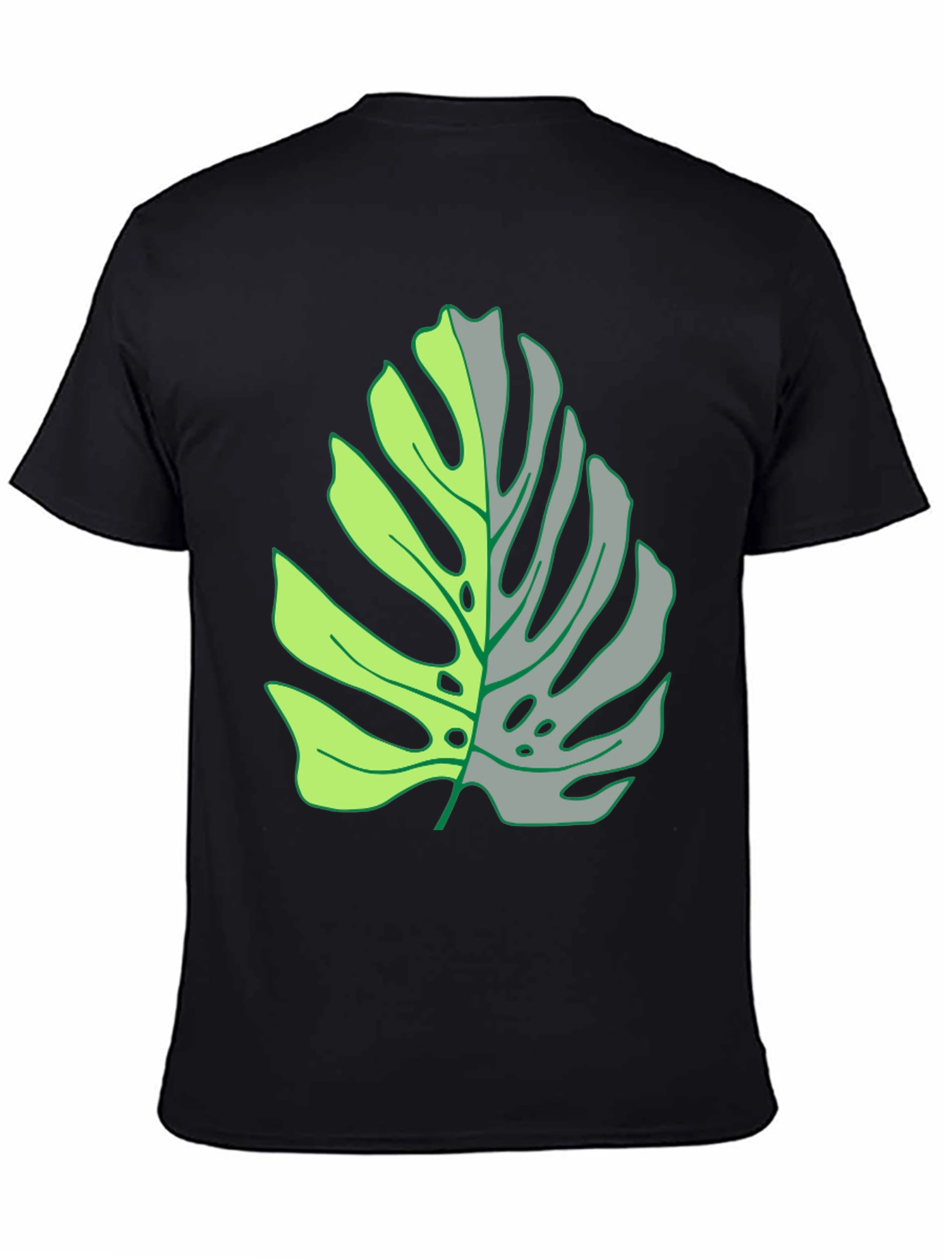 Two-Tone Monstera Leaf Graphic Tee