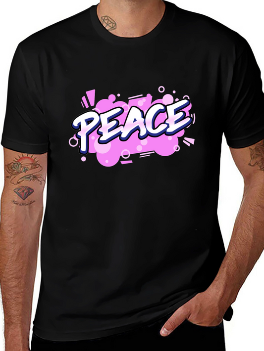 Peace Graphic Black T-Shirt