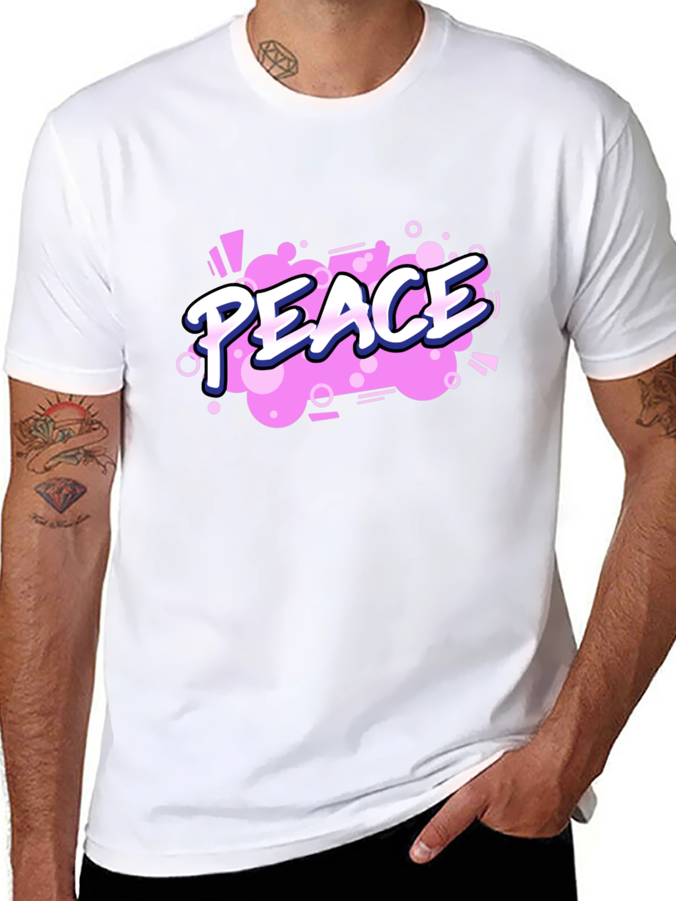 Peace Graphic Black T-Shirt