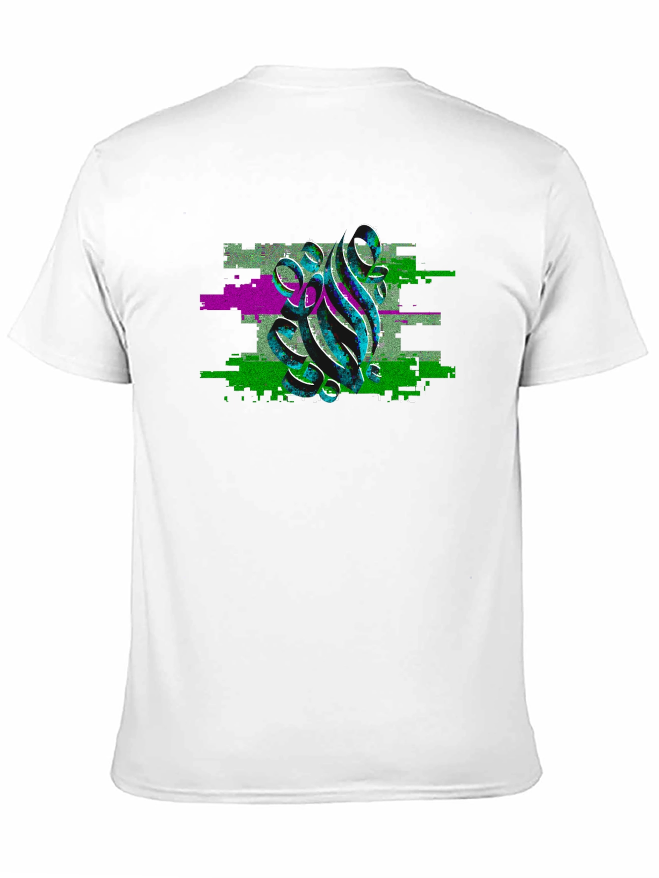 Glitch Art Graphic Black T-Shirt
