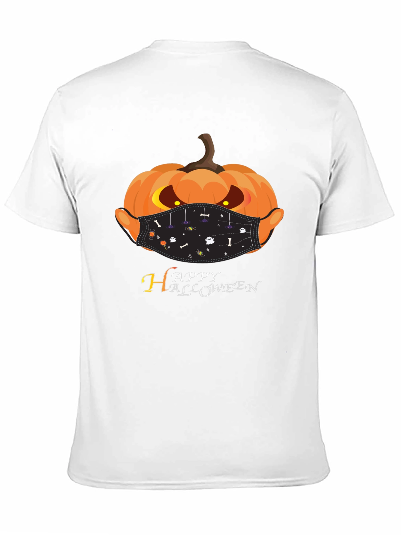 Halloween Pumpkin Face Mask T-Shirt