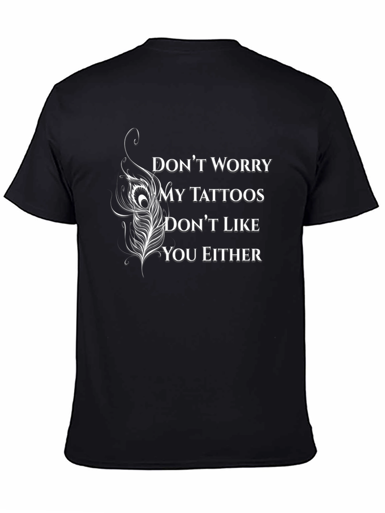 Sarcastic Tattoo Lover Black Tee