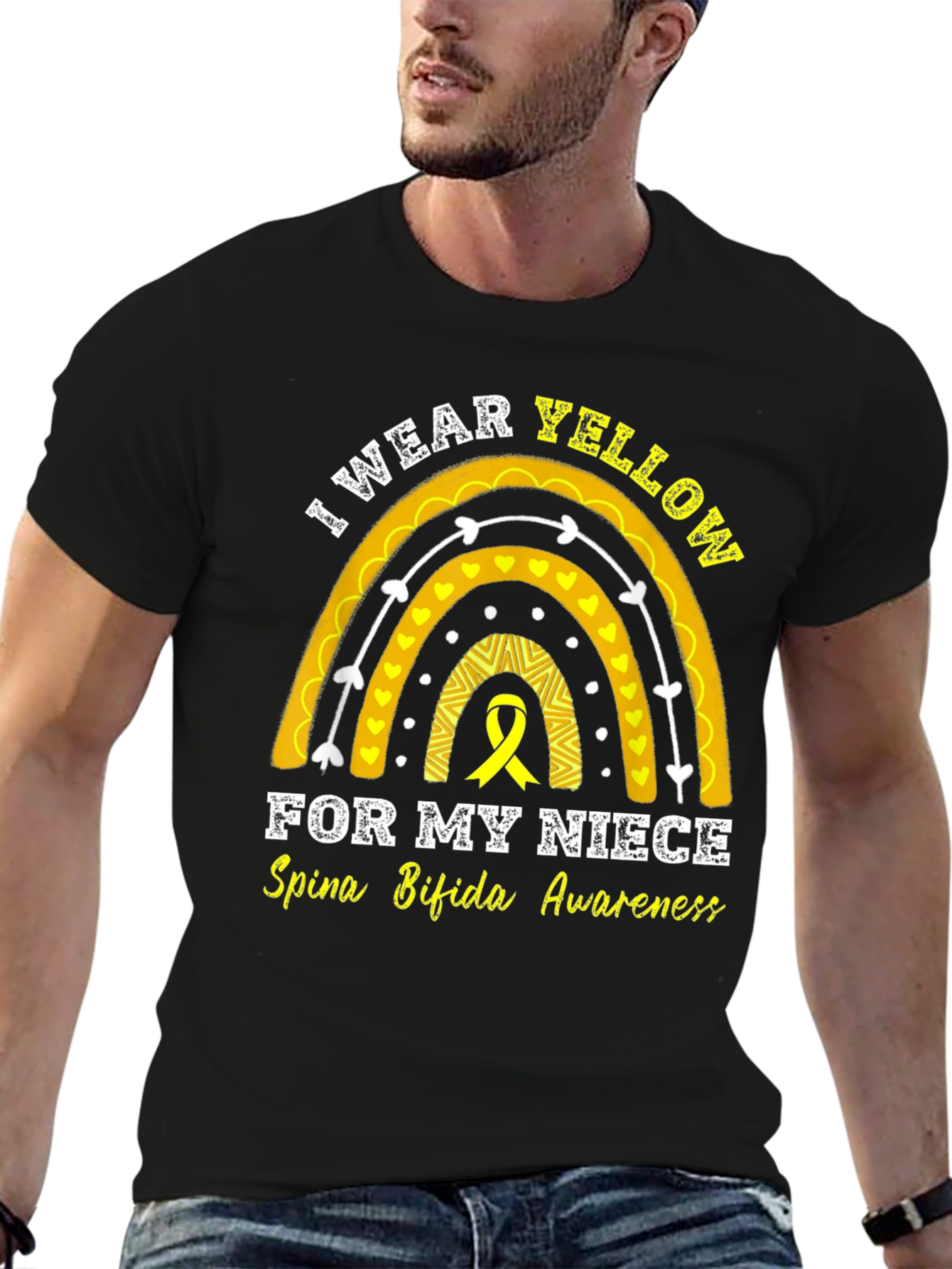 Spina Bifida Awareness Yellow Ribbon T-Shirt