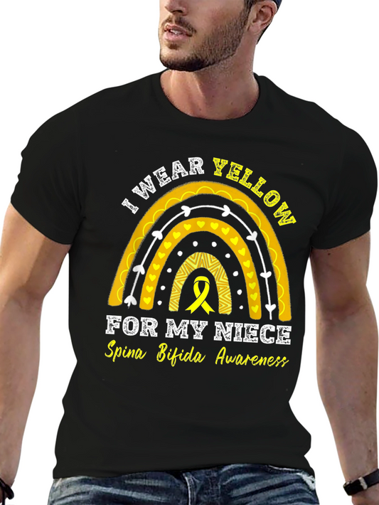 Spina Bifida Awareness Yellow Ribbon T-Shirt