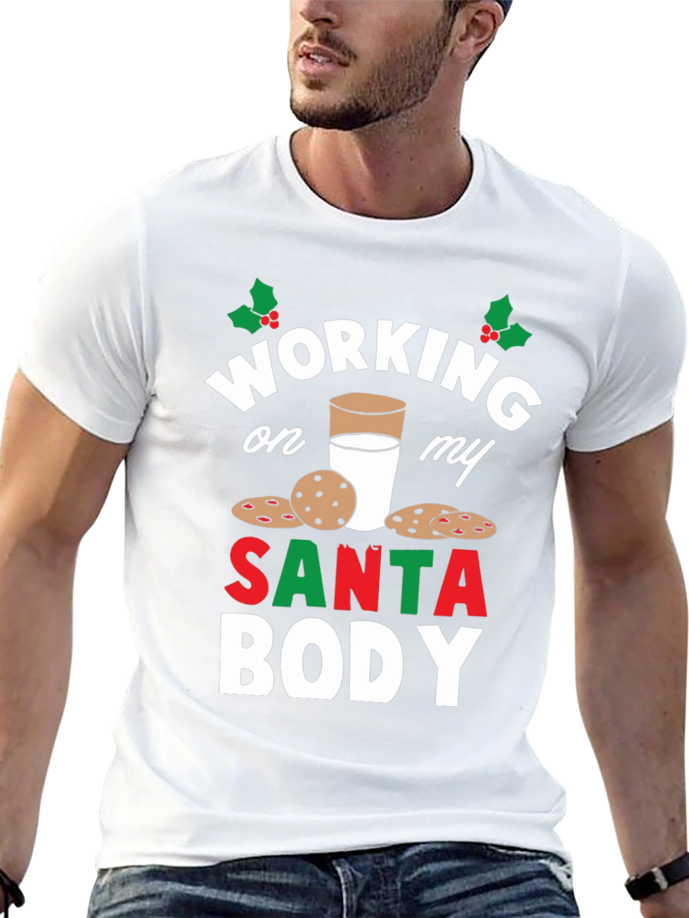 Working on My Santa Body T-Shirt
