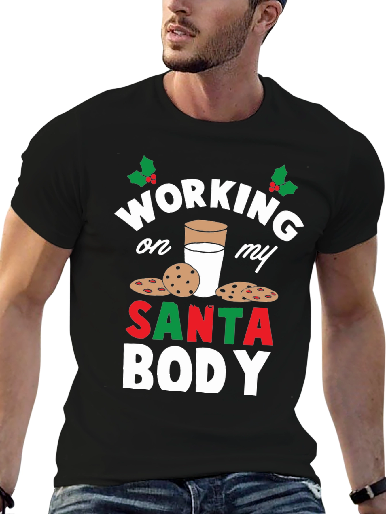 Working on My Santa Body T-Shirt