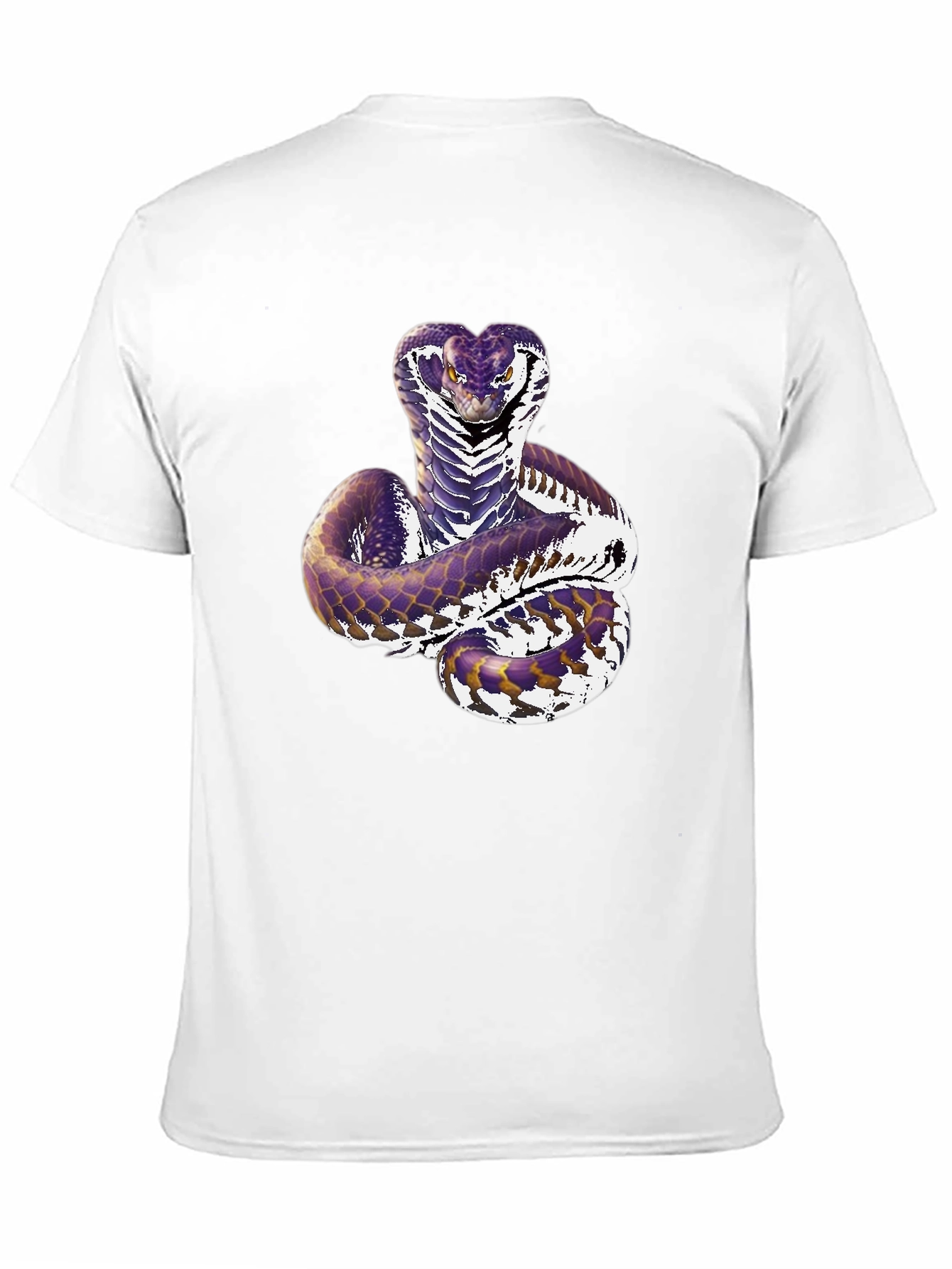 Mens Black Cobra Snake Graphic T-Shirt