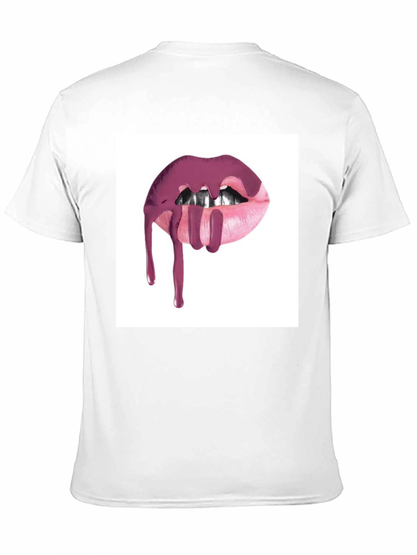 Lips Dripping Black T-Shirt - Modern Graphic Tee