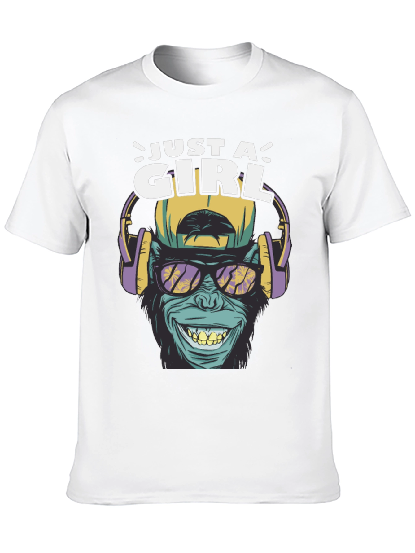 Just A Girl Ape Graphic T-Shirt