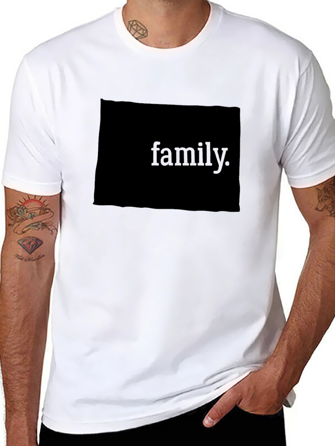 Family Graphic Black T-Shirt