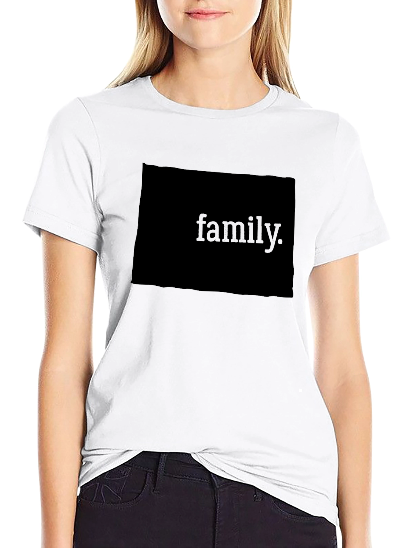 Family Graphic Black T-Shirt