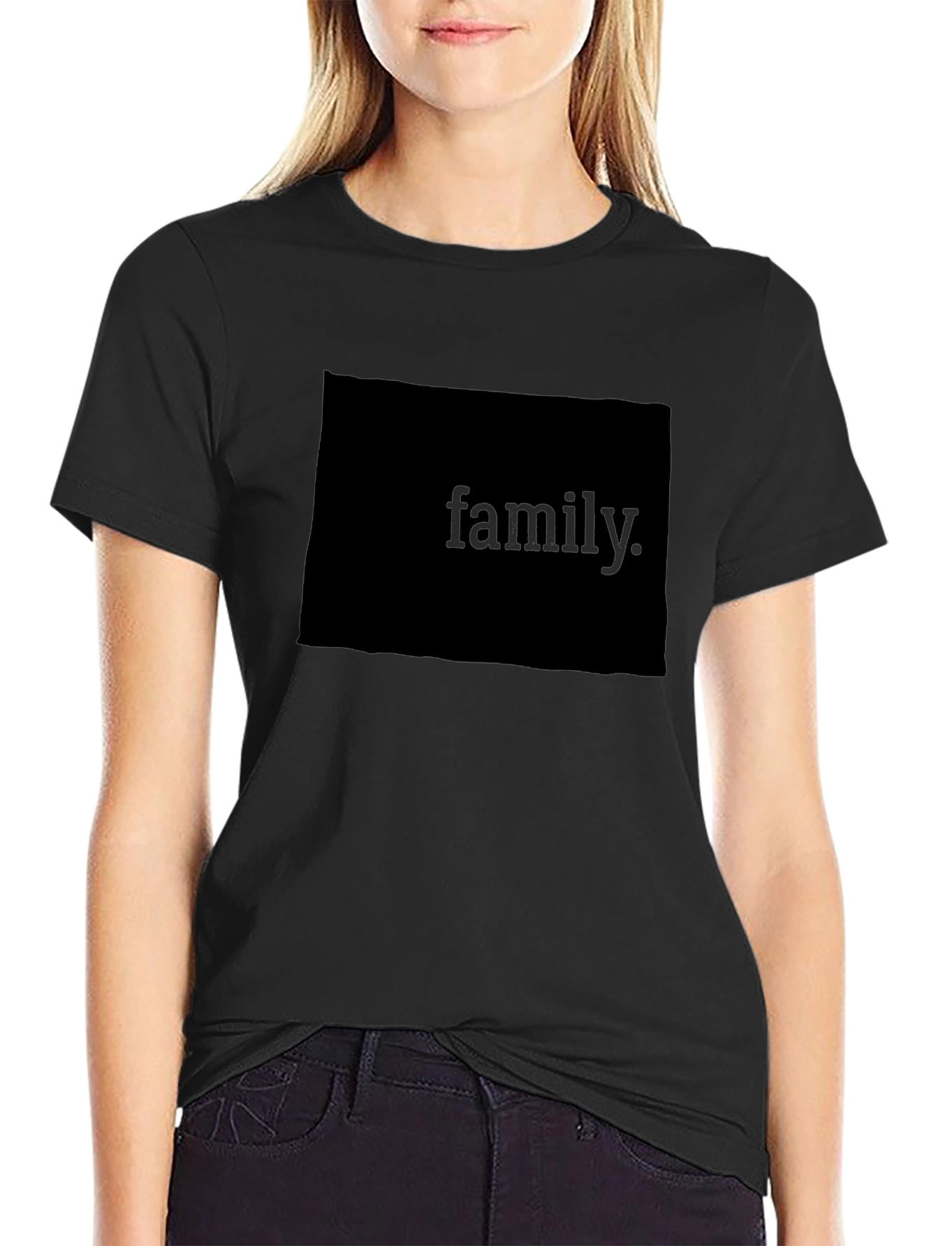 Family Graphic Black T-Shirt