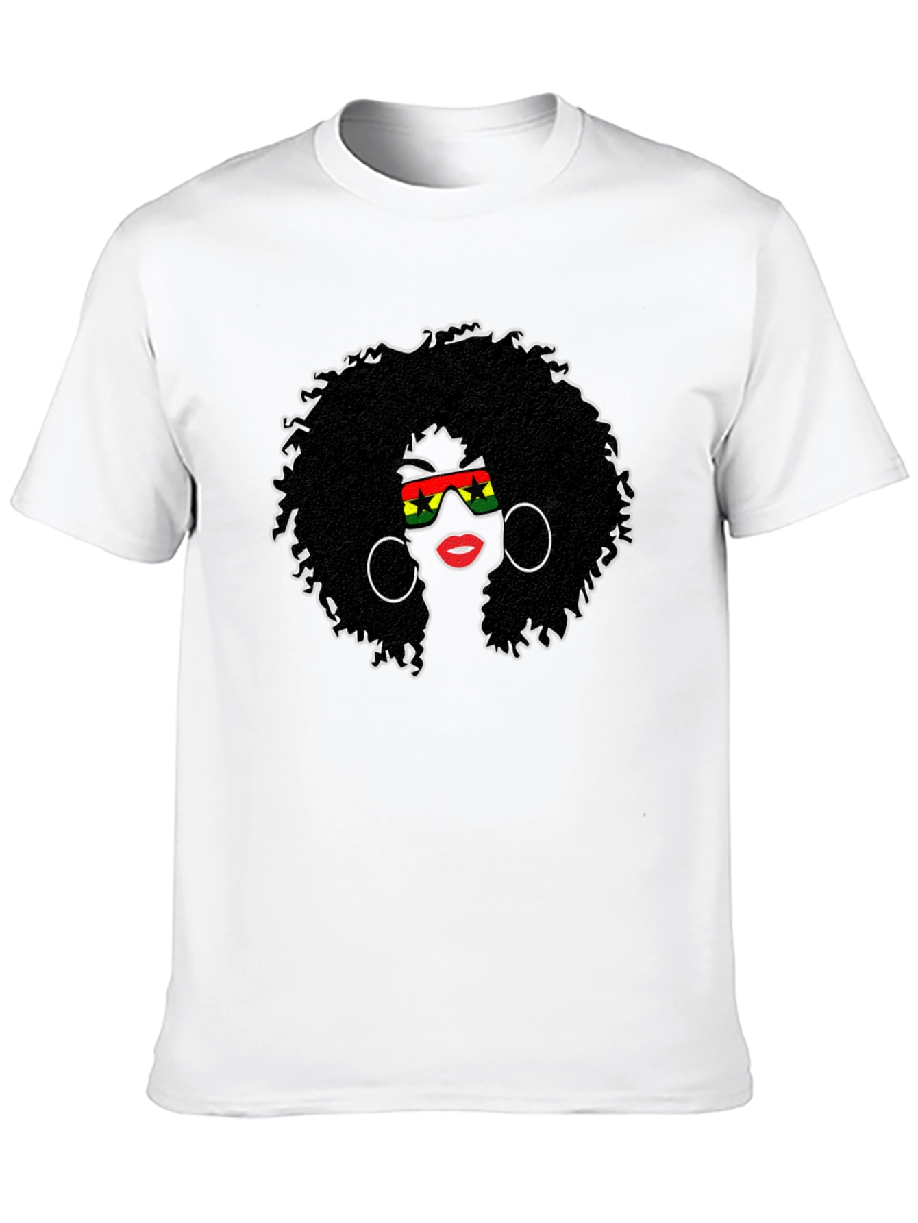 Afro Woman Graphic Tee - Black Pride T-Shirt