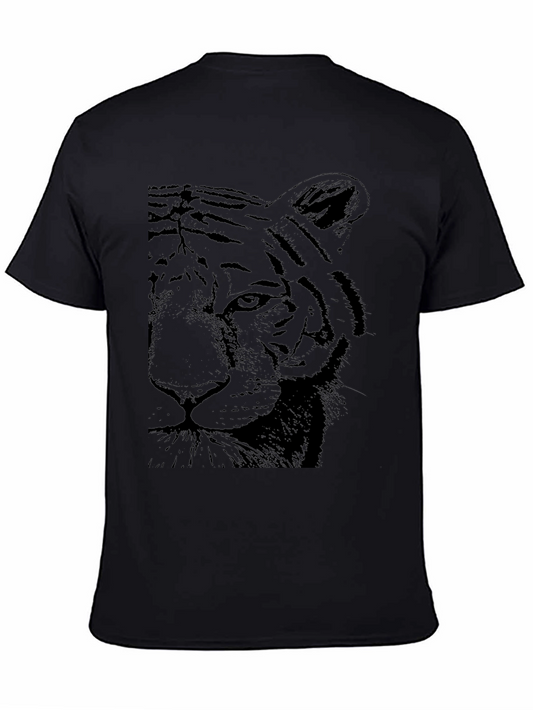 Mens Black Tiger Graphic Tee