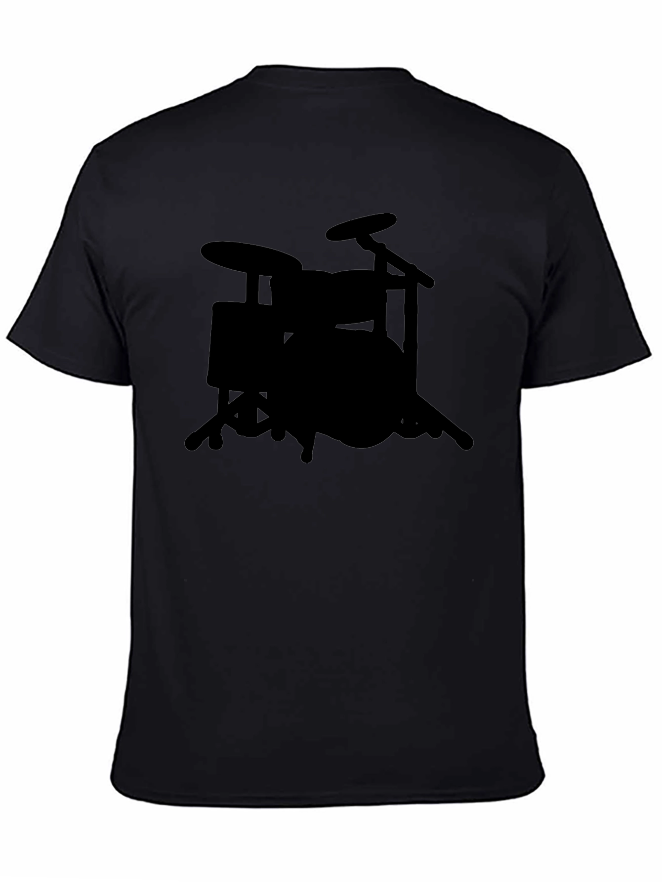 Black Drum Kit T-Shirt - Musician Style