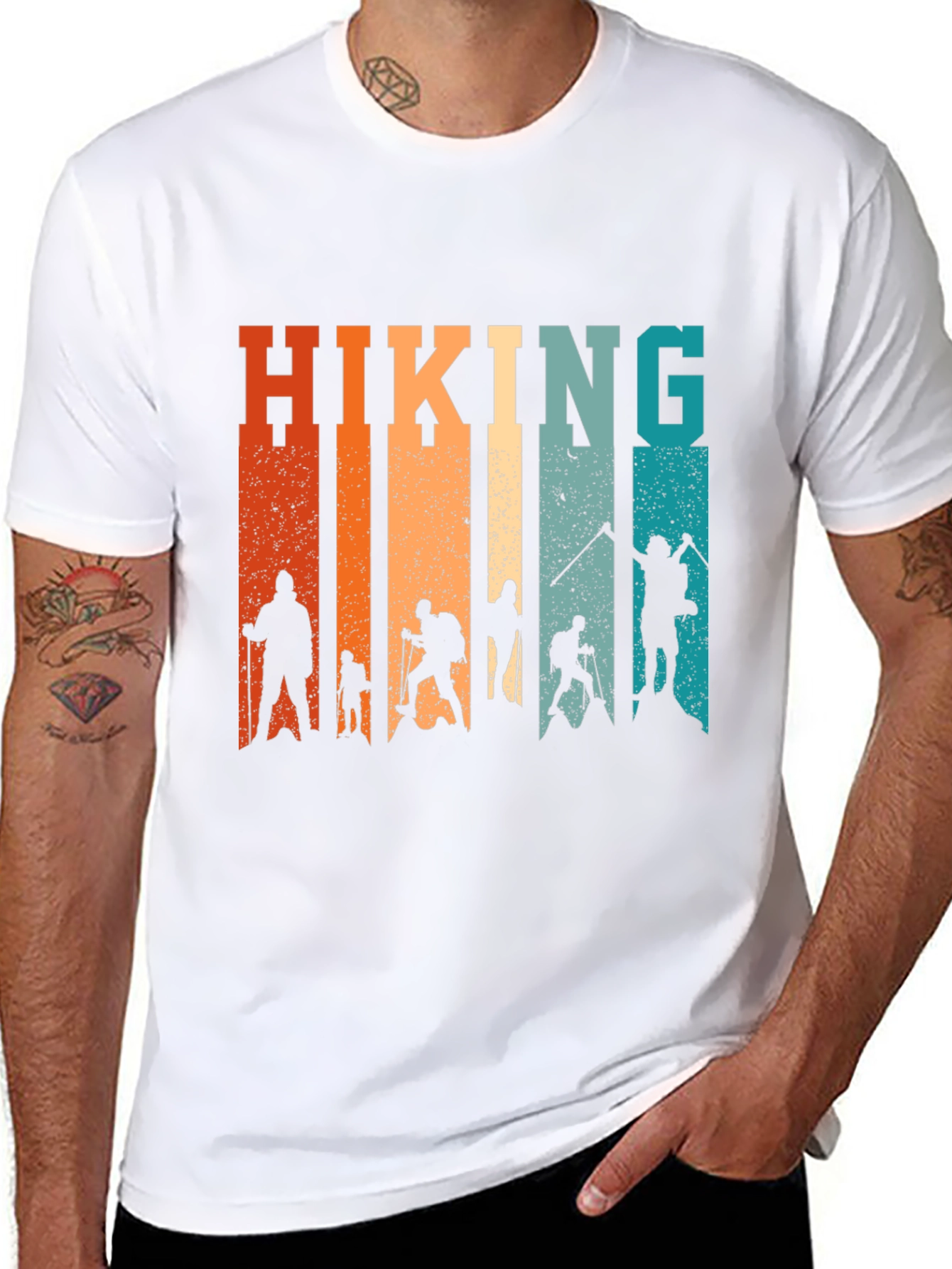 Retro Hiking T-Shirt - Adventure Design
