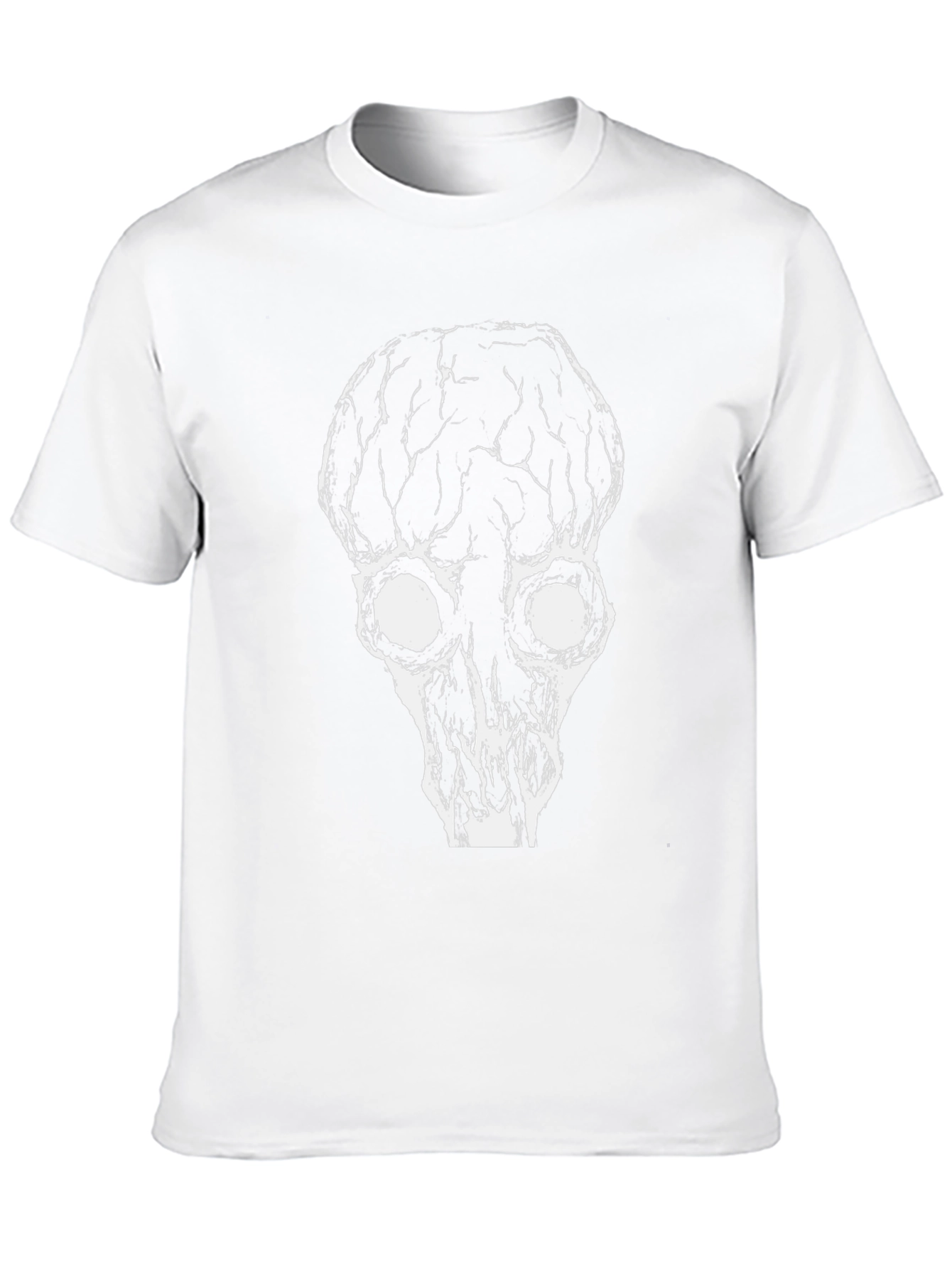 Grunge Skull Graphic Black T-Shirt