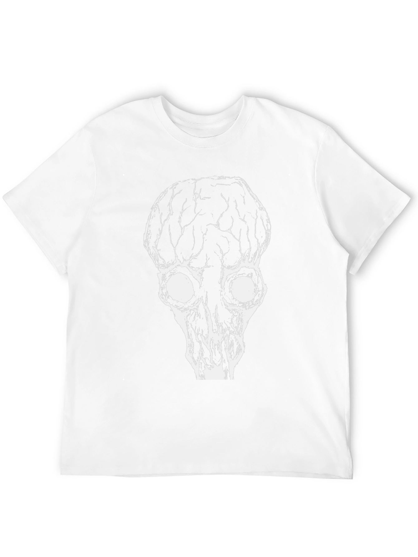 Grunge Skull Graphic Black T-Shirt