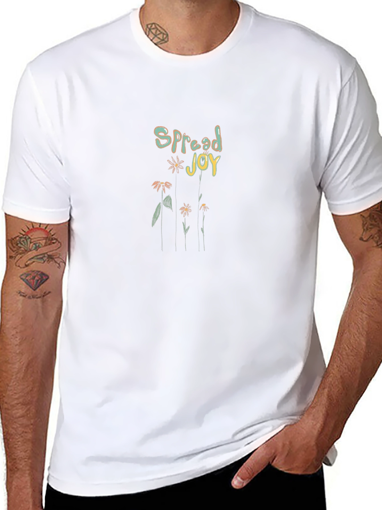 Spread Joy Graphic Tee - Black Casual Shirt