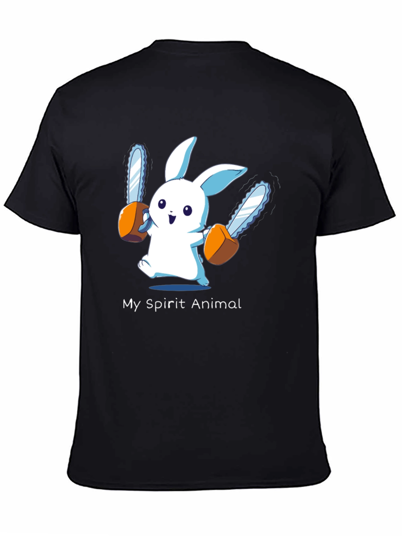 My Spirit Animal Chainsaw Bunny Graphic Tee