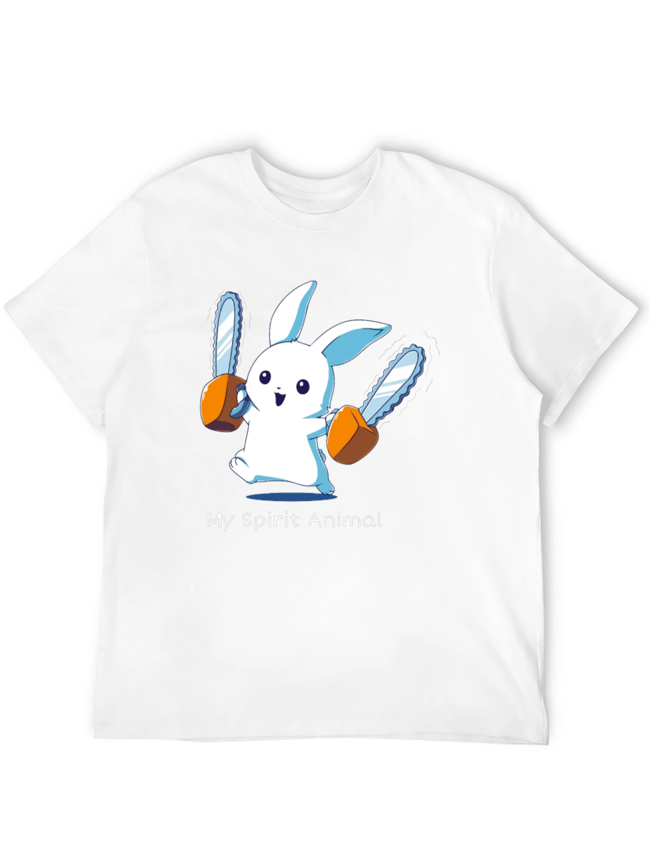 My Spirit Animal Chainsaw Bunny Graphic Tee