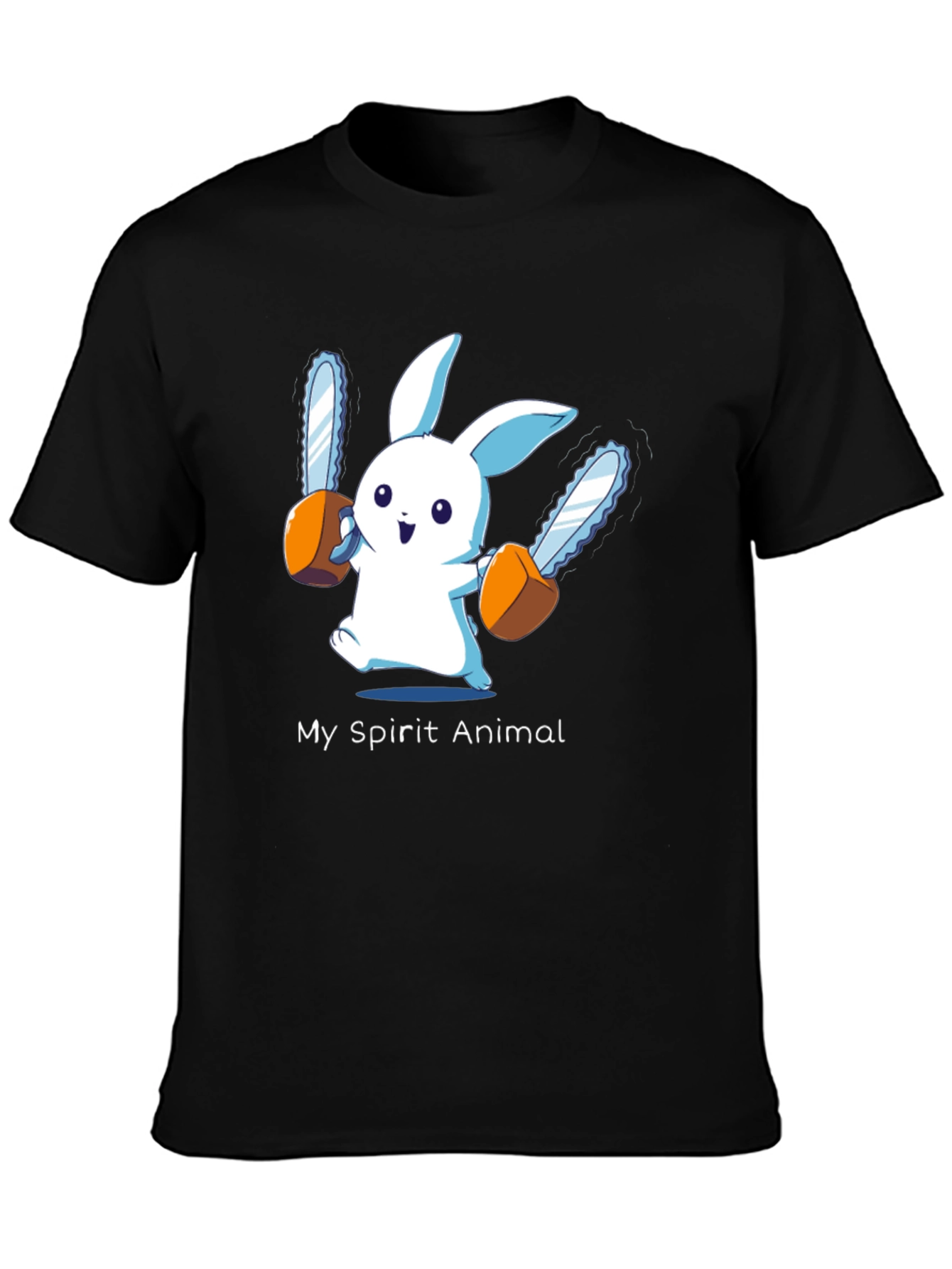 My Spirit Animal Chainsaw Bunny Graphic Tee
