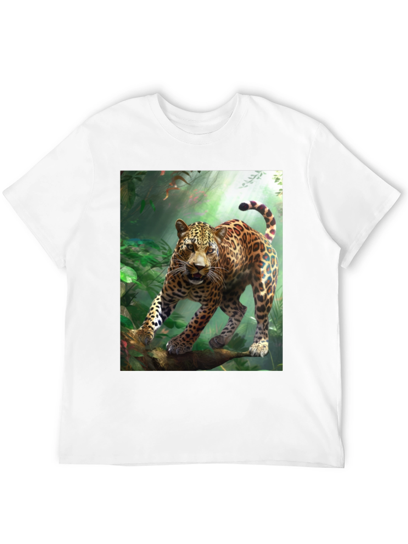 Leopard Jungle Graphic Tee - Wild Animal Print