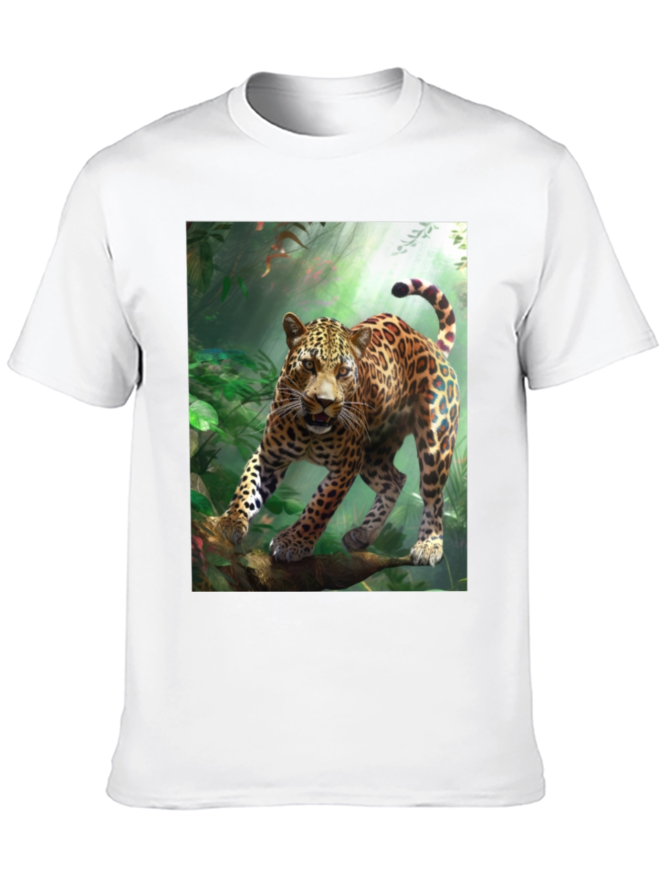 Leopard Jungle Graphic Tee - Wild Animal Print
