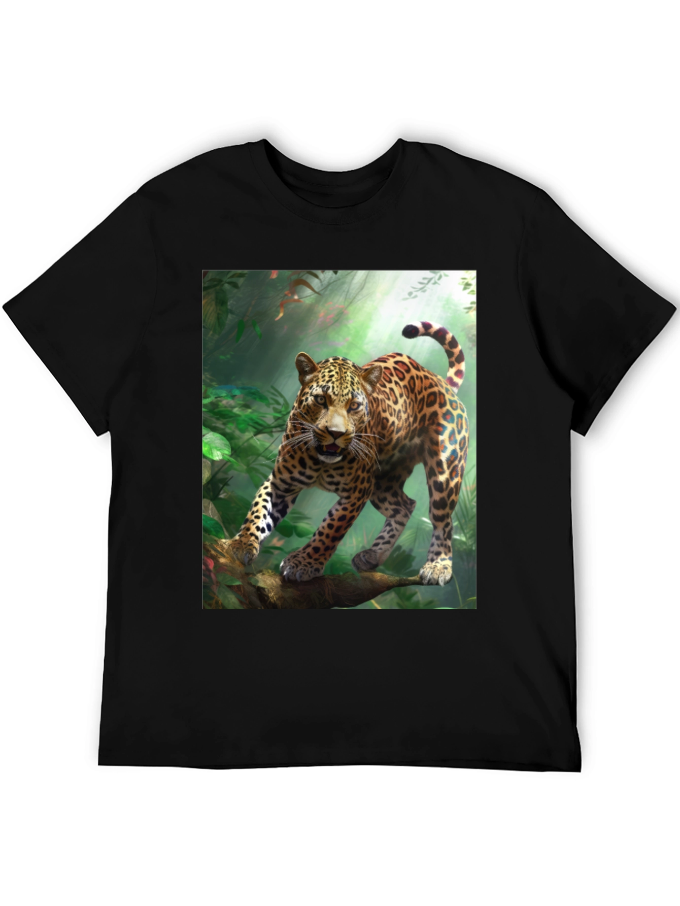 Leopard Jungle Graphic Tee - Wild Animal Print