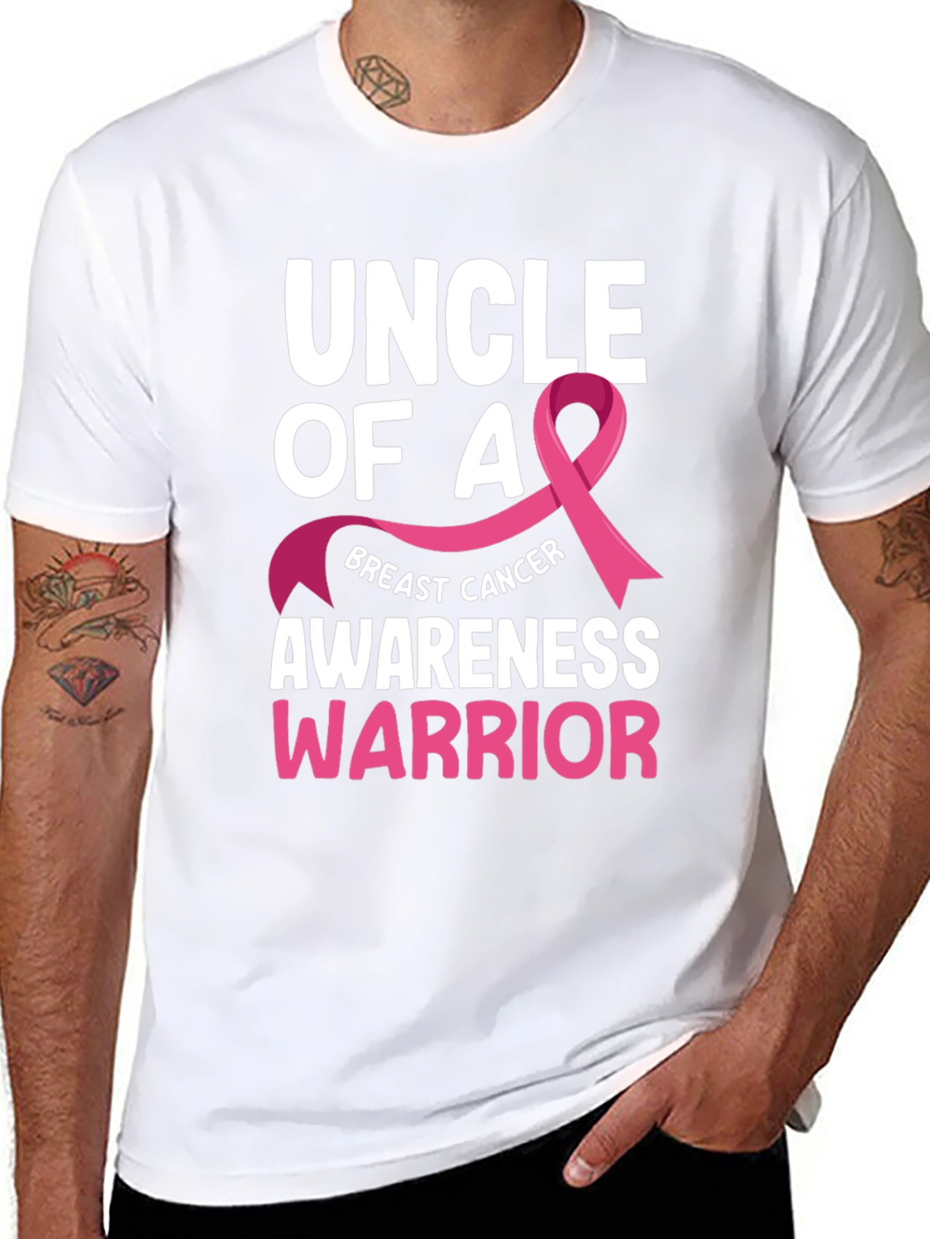 Uncle of a Breast Cancer Awareness Warrior T-Shirt