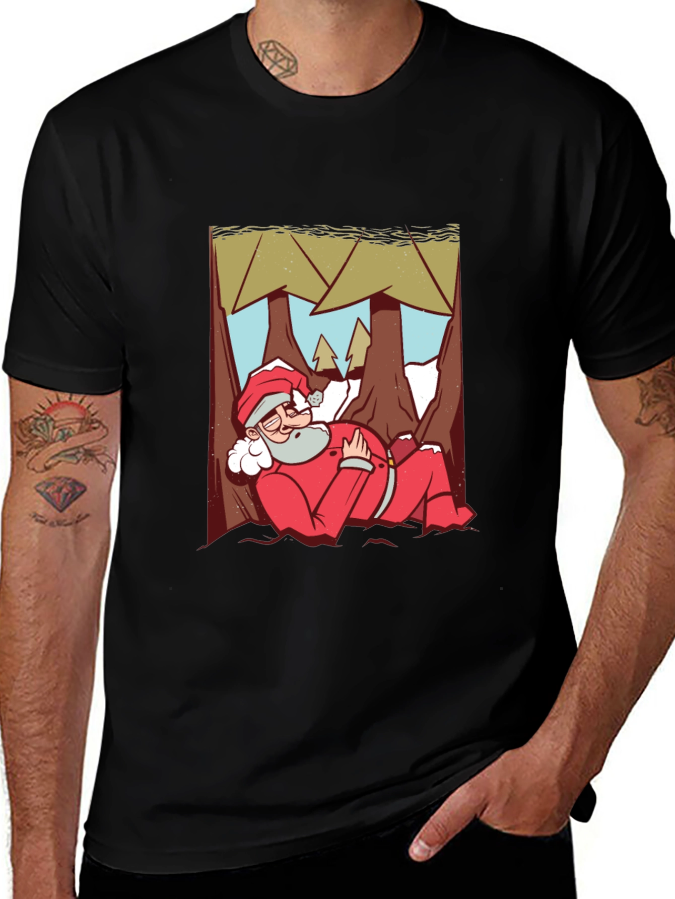 Relaxed Santa Graphic T-Shirt