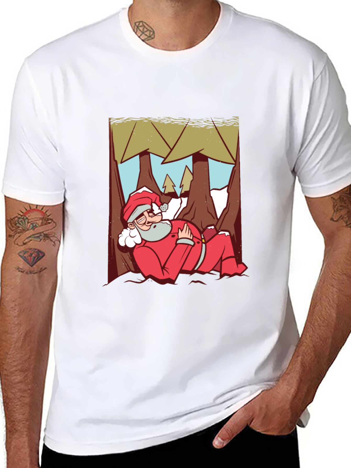 Relaxed Santa Graphic T-Shirt