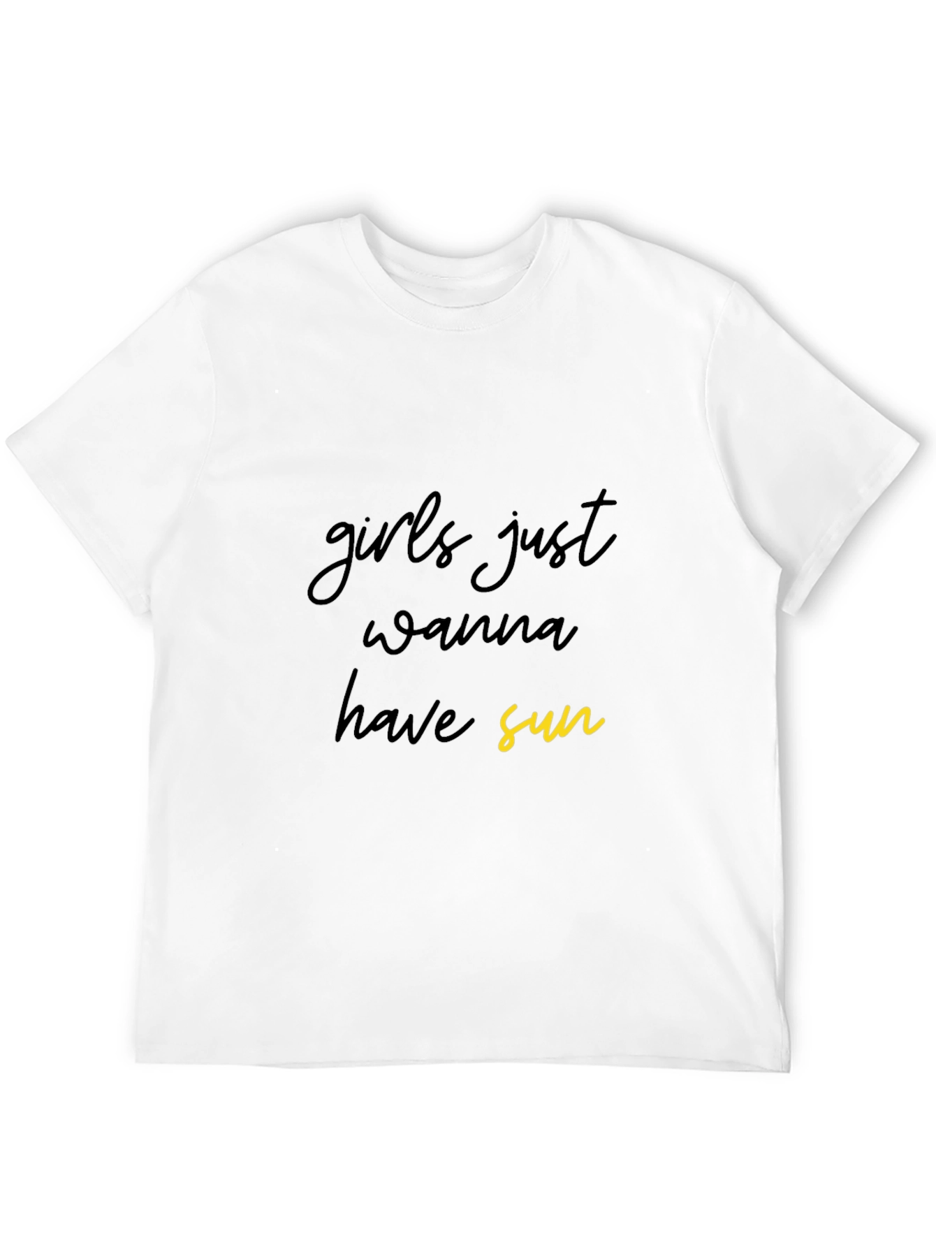 Girls Just Wanna Have Sun Black Graphic Tee