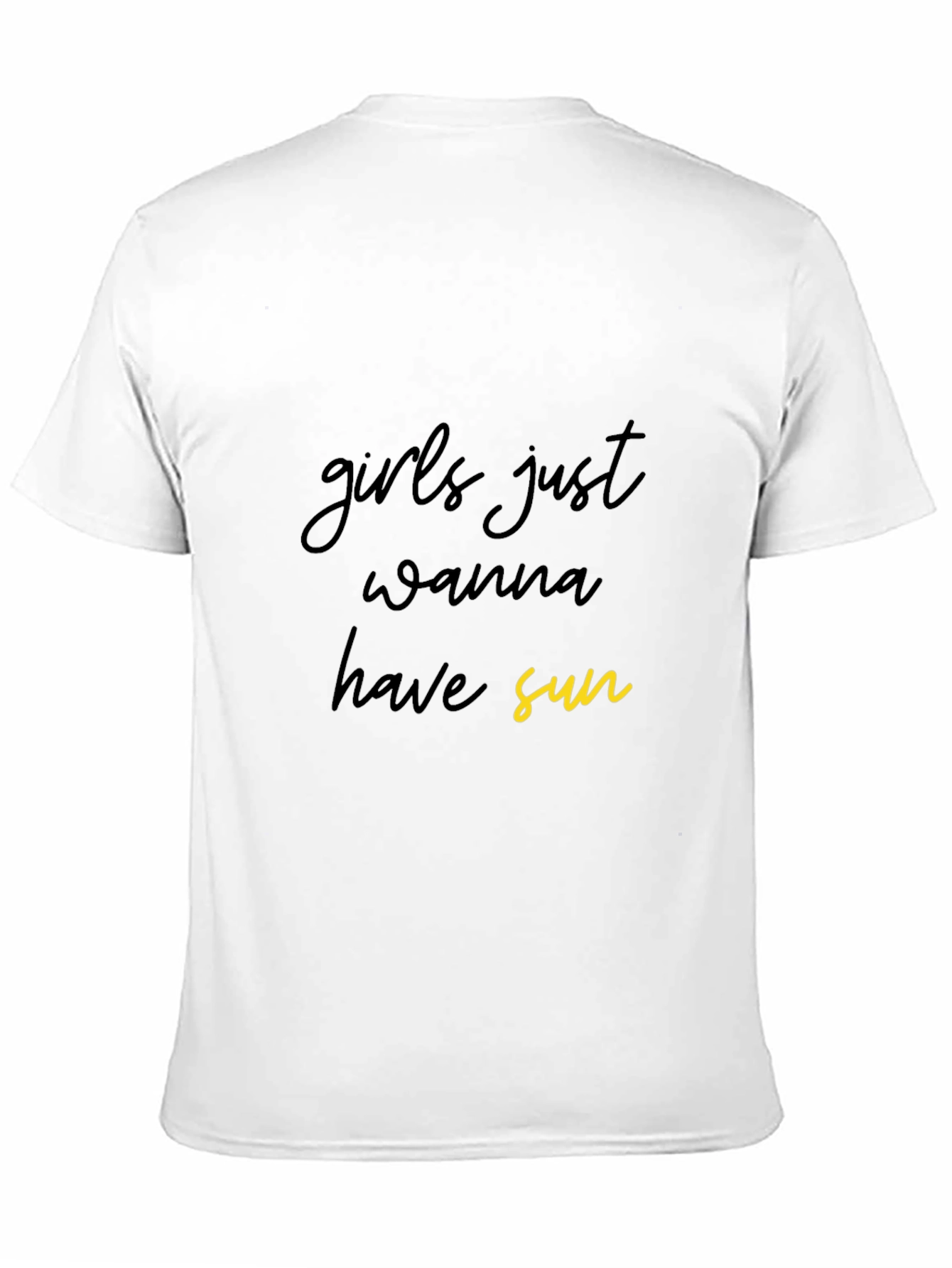 Girls Just Wanna Have Sun Black Graphic Tee
