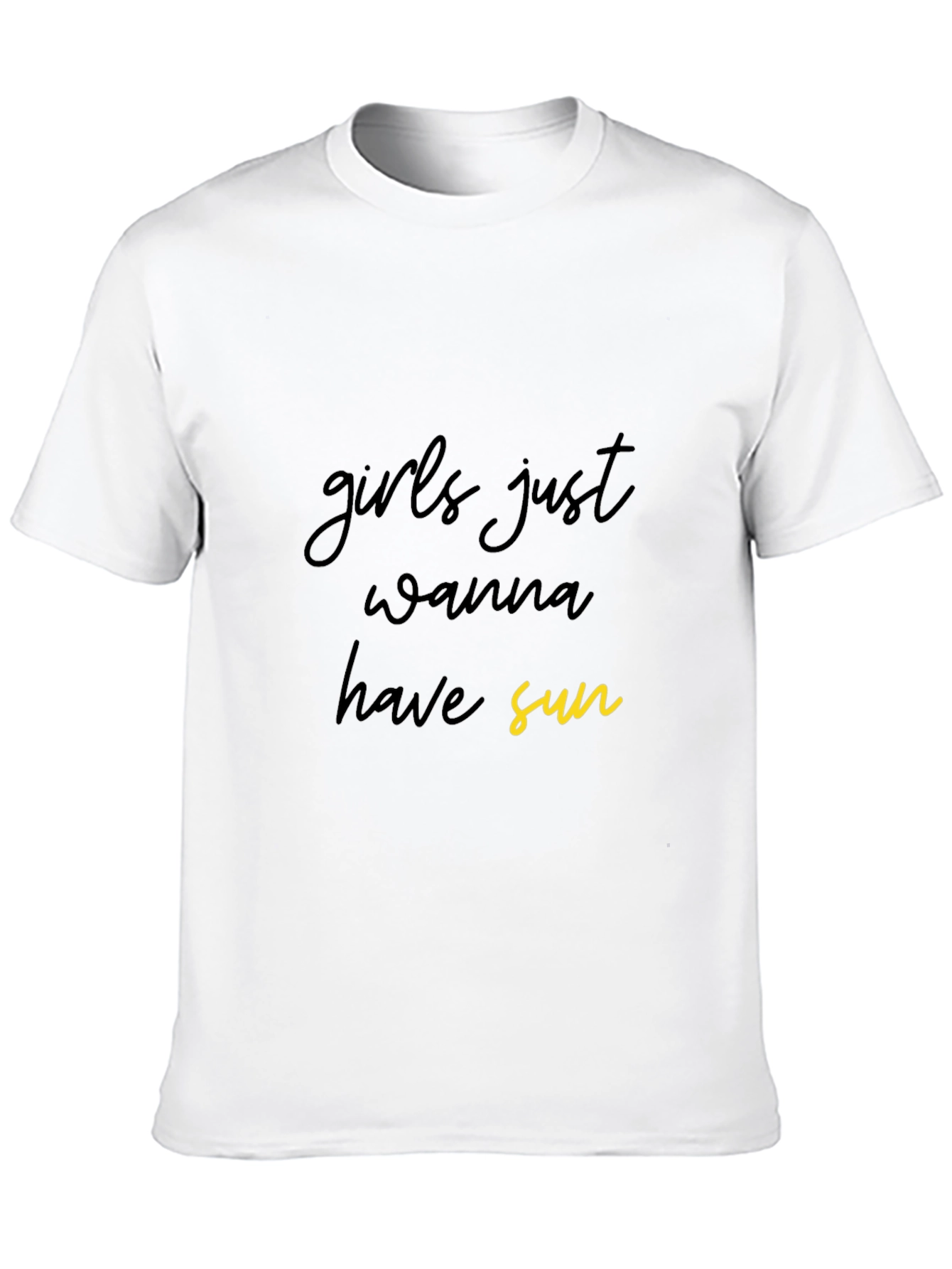 Girls Just Wanna Have Sun Black Graphic Tee