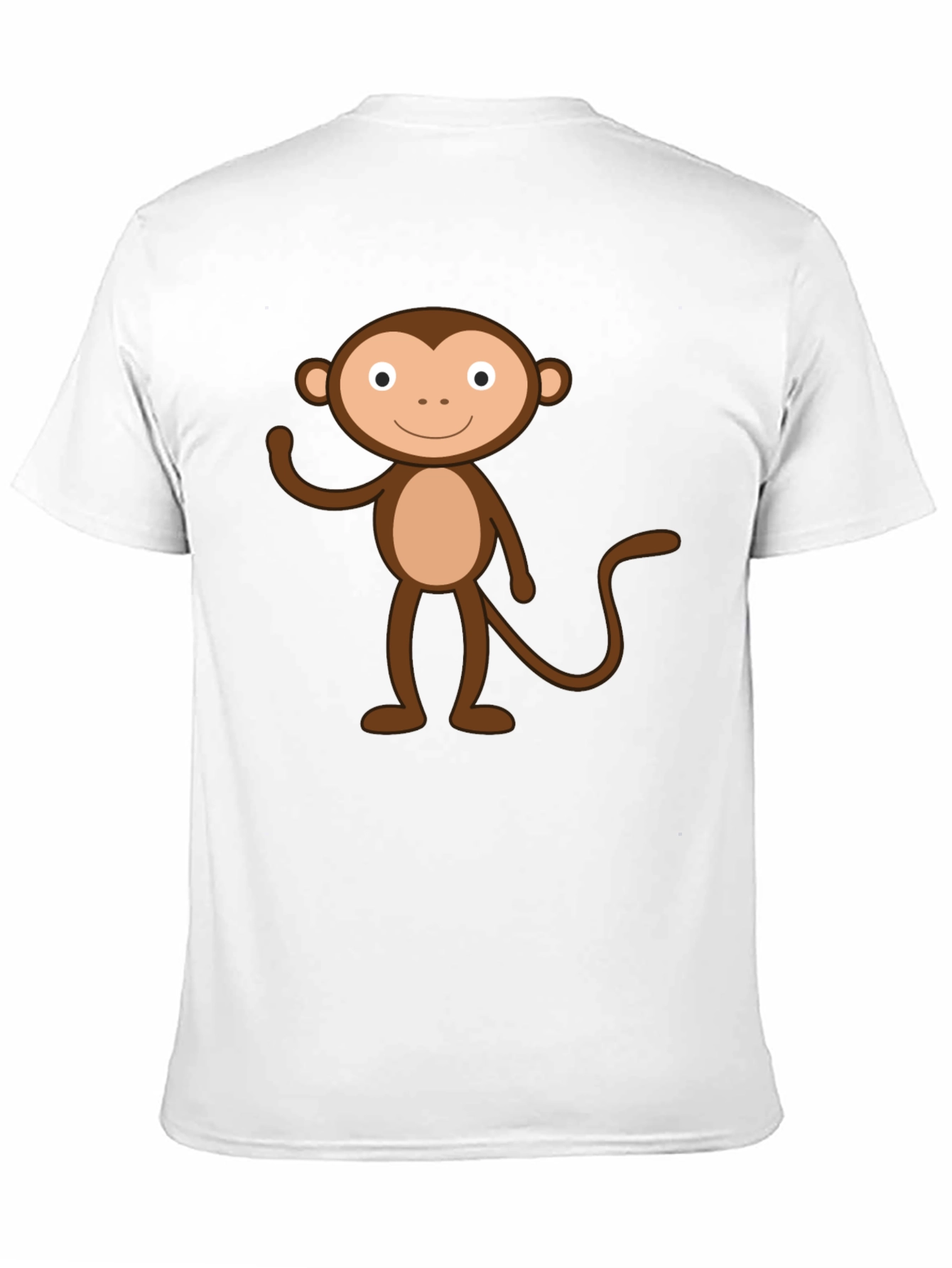 Cartoon Monkey Graphic Black T-Shirt