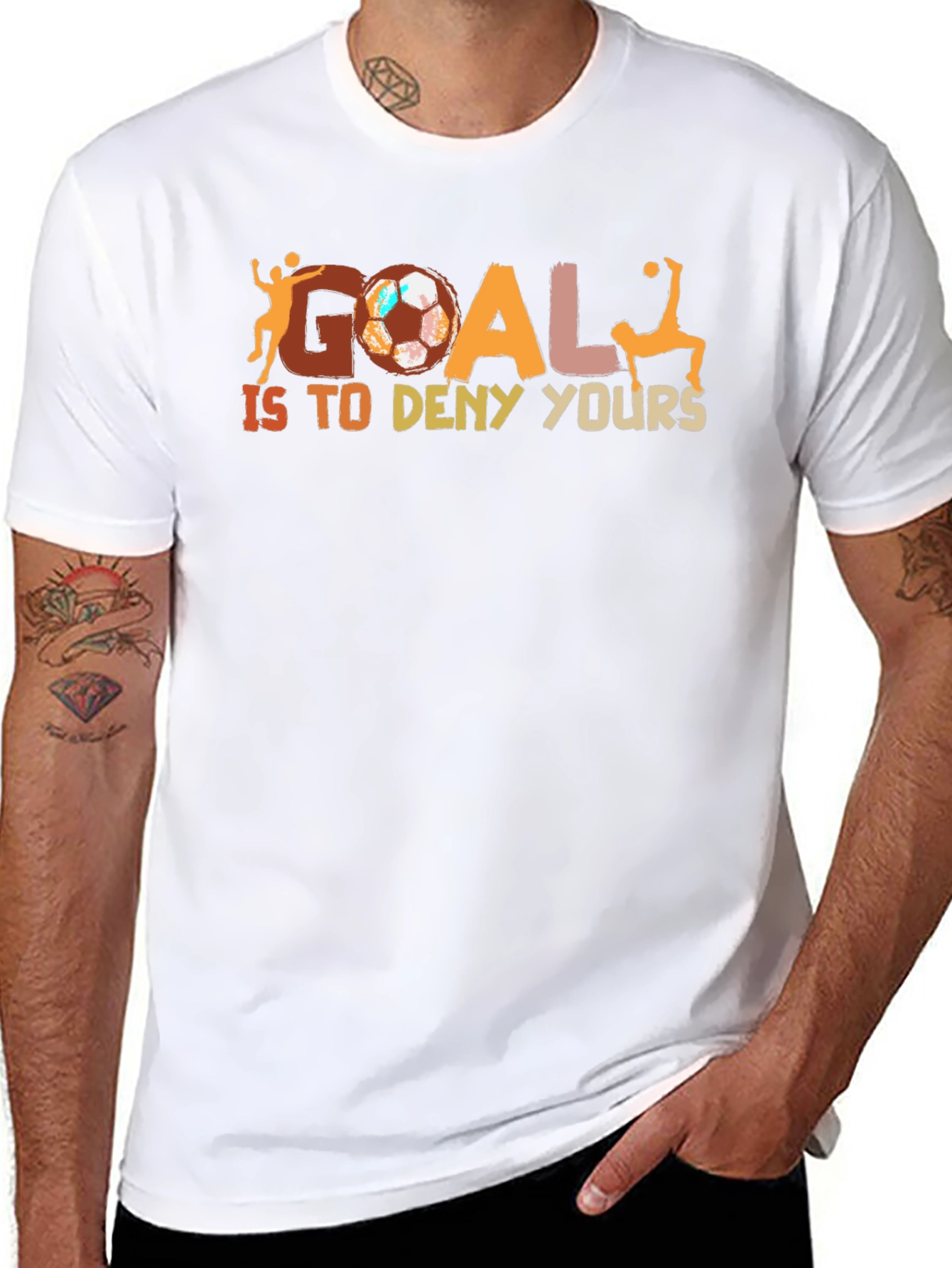Soccer Goal Graphic T-Shirt - Casual Style