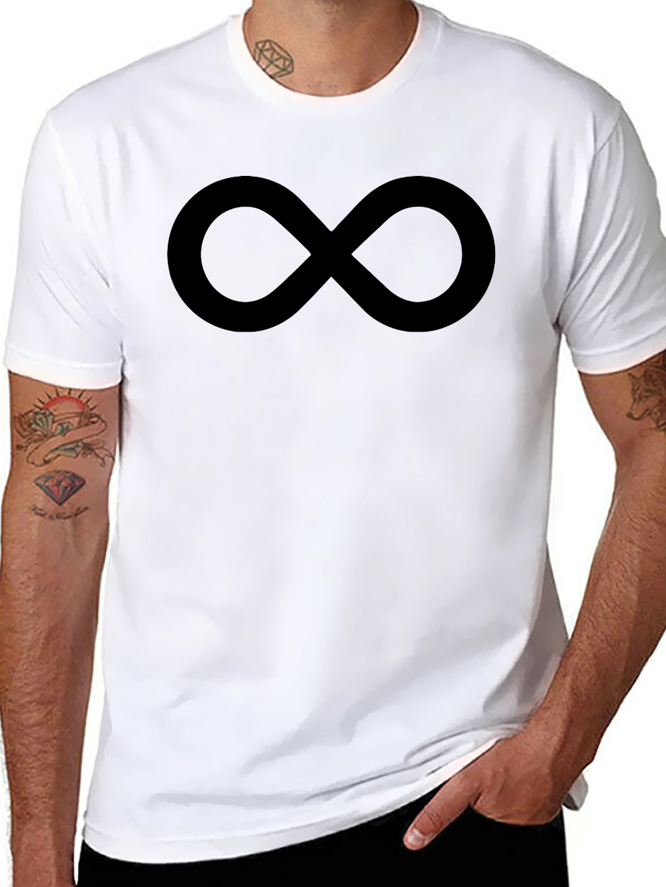 Infinity Symbol Black T-Shirt