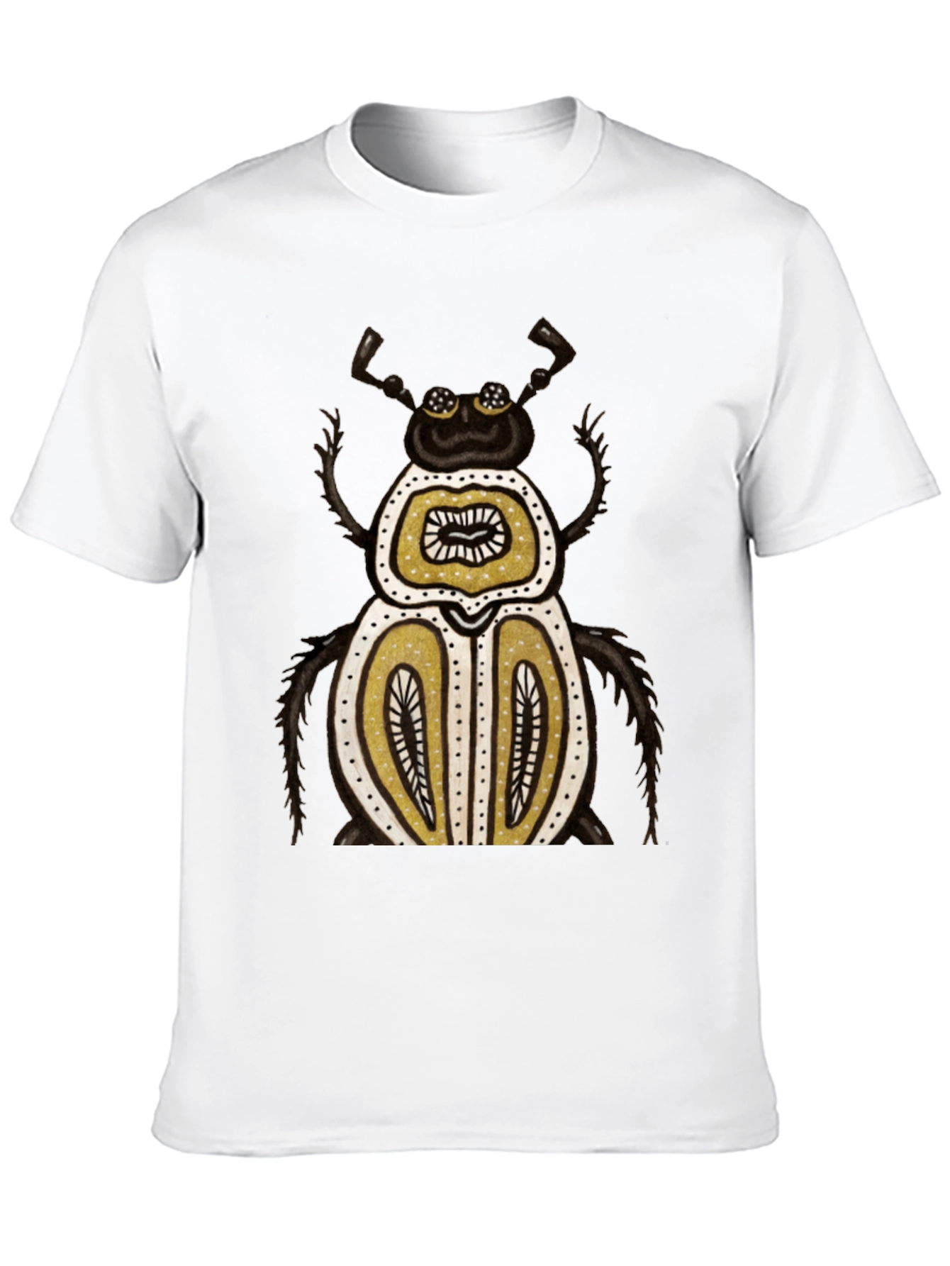 Unique Beetle Graphic Tee - Black Cotton T-Shirt