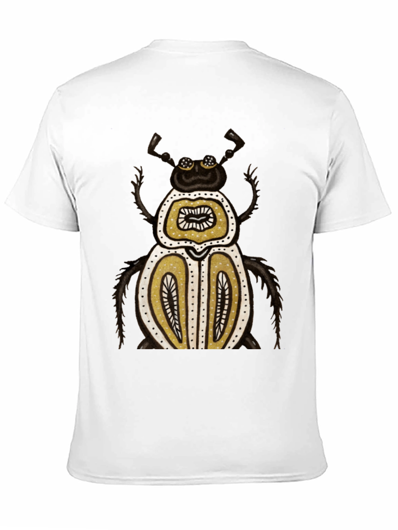 Unique Beetle Graphic Tee - Black Cotton T-Shirt