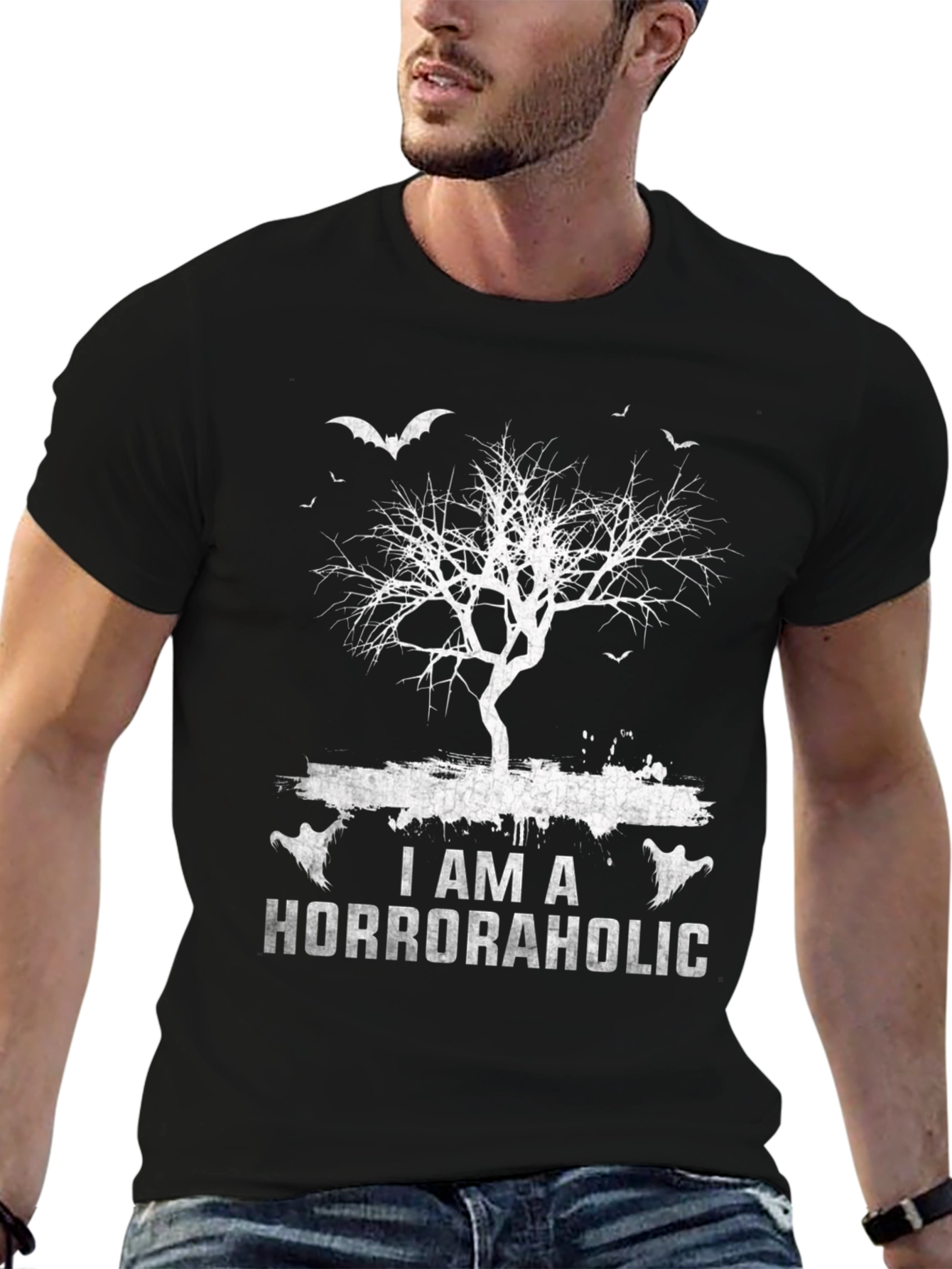 Horroraholic Graphic Tee - Spooky Season Style