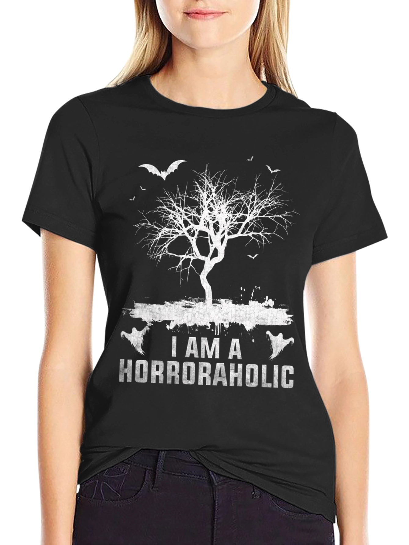 Horroraholic Graphic Tee - Spooky Season Style