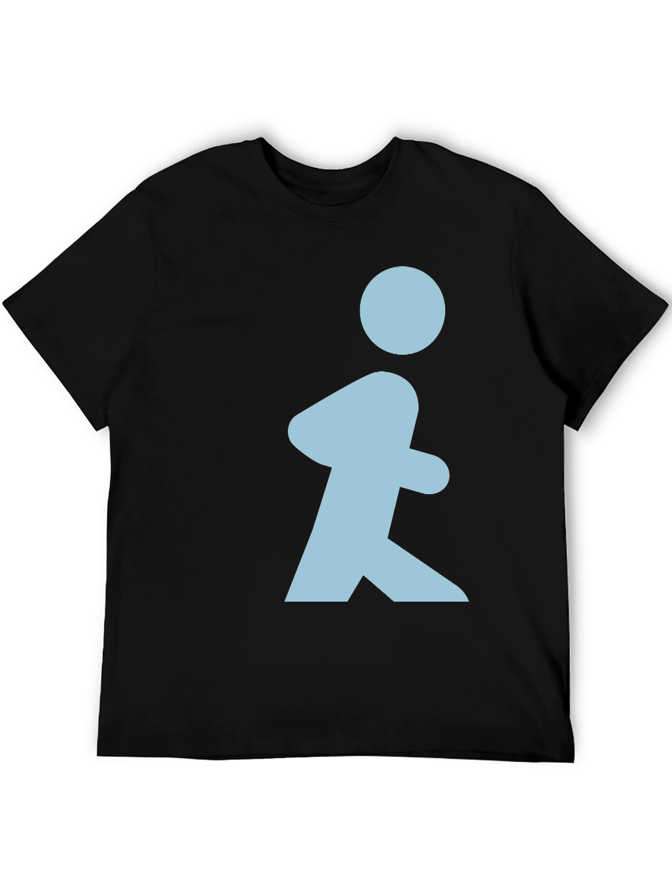 Walking Man Graphic T-Shirt - Black