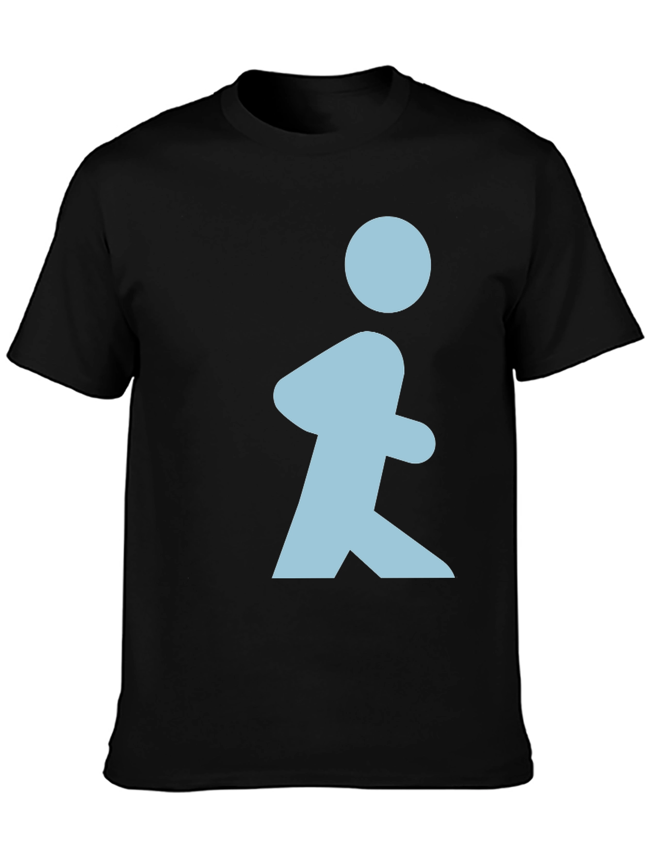 Walking Man Graphic T-Shirt - Black