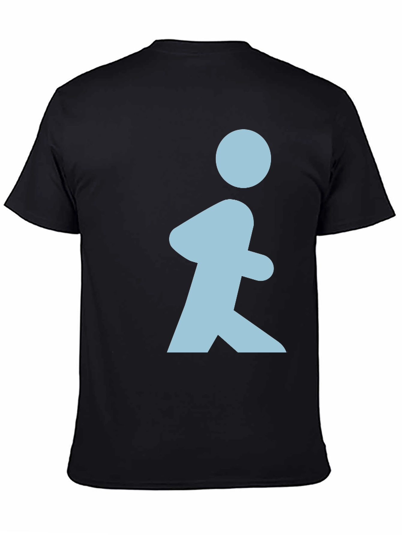 Walking Man Graphic T-Shirt - Black