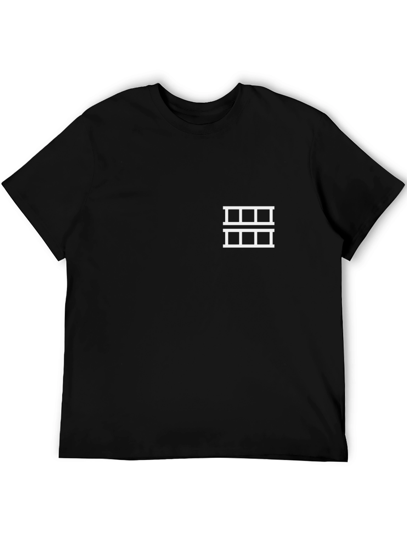 Film Reel Graphic Tee - Black Cotton T-Shirt