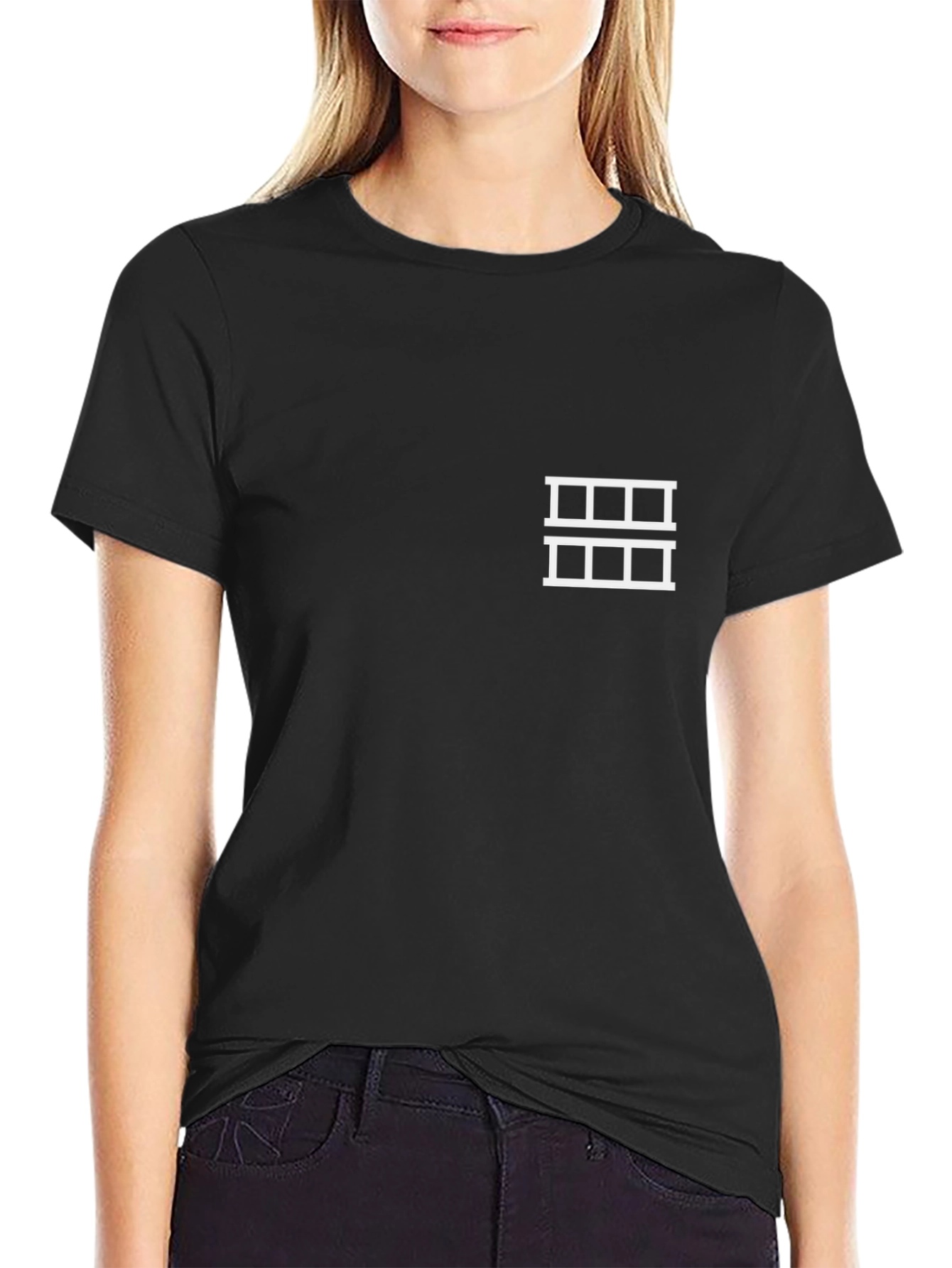Film Reel Graphic Tee - Black Cotton T-Shirt