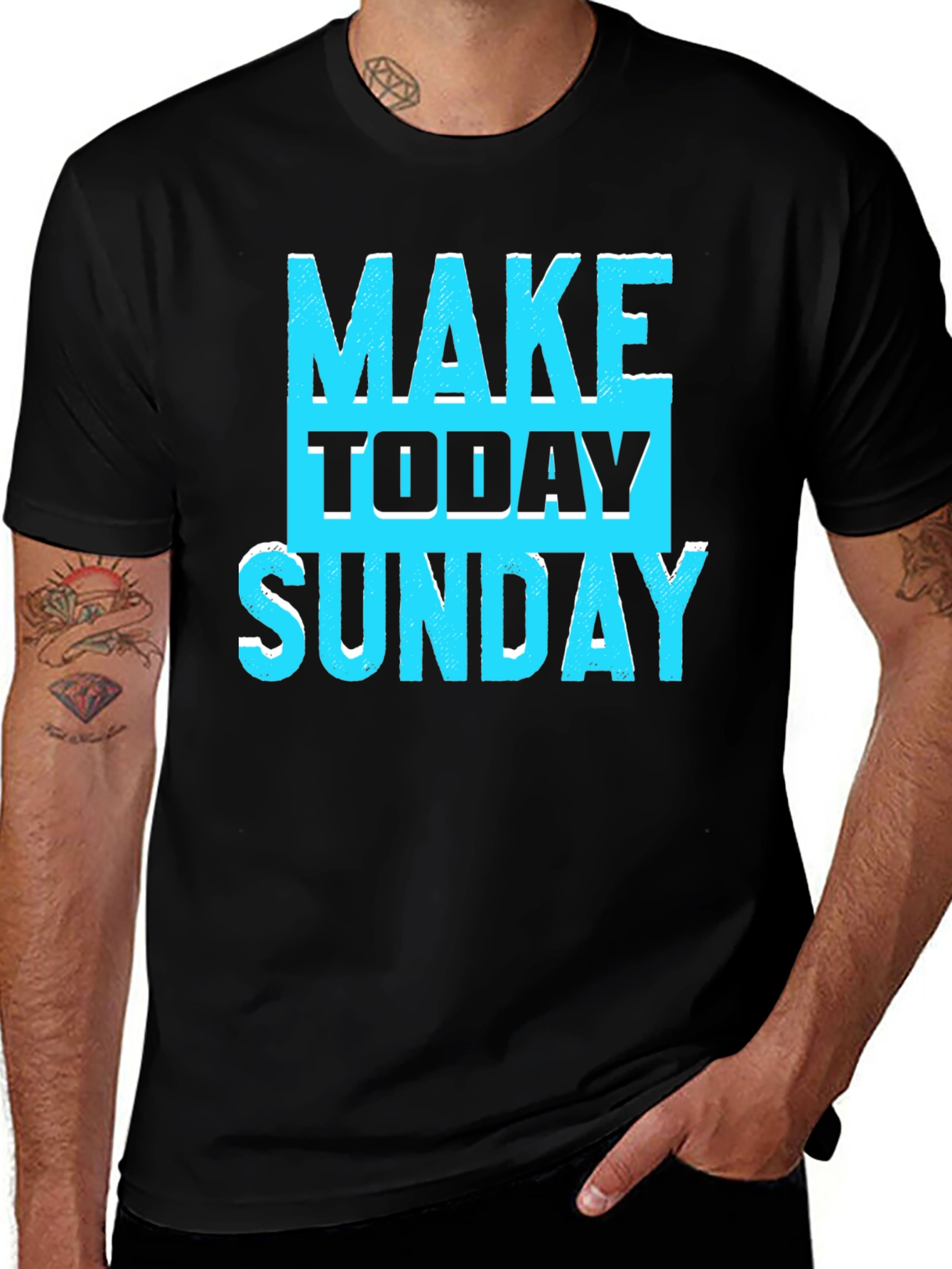 Make Today Sunday Graphic Tee - Cool Casual T-Shirt