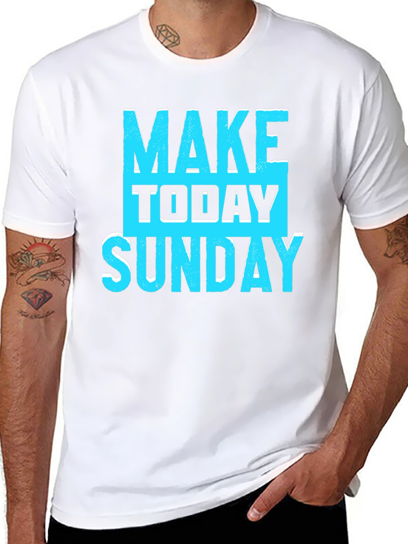 Make Today Sunday Graphic Tee - Cool Casual T-Shirt