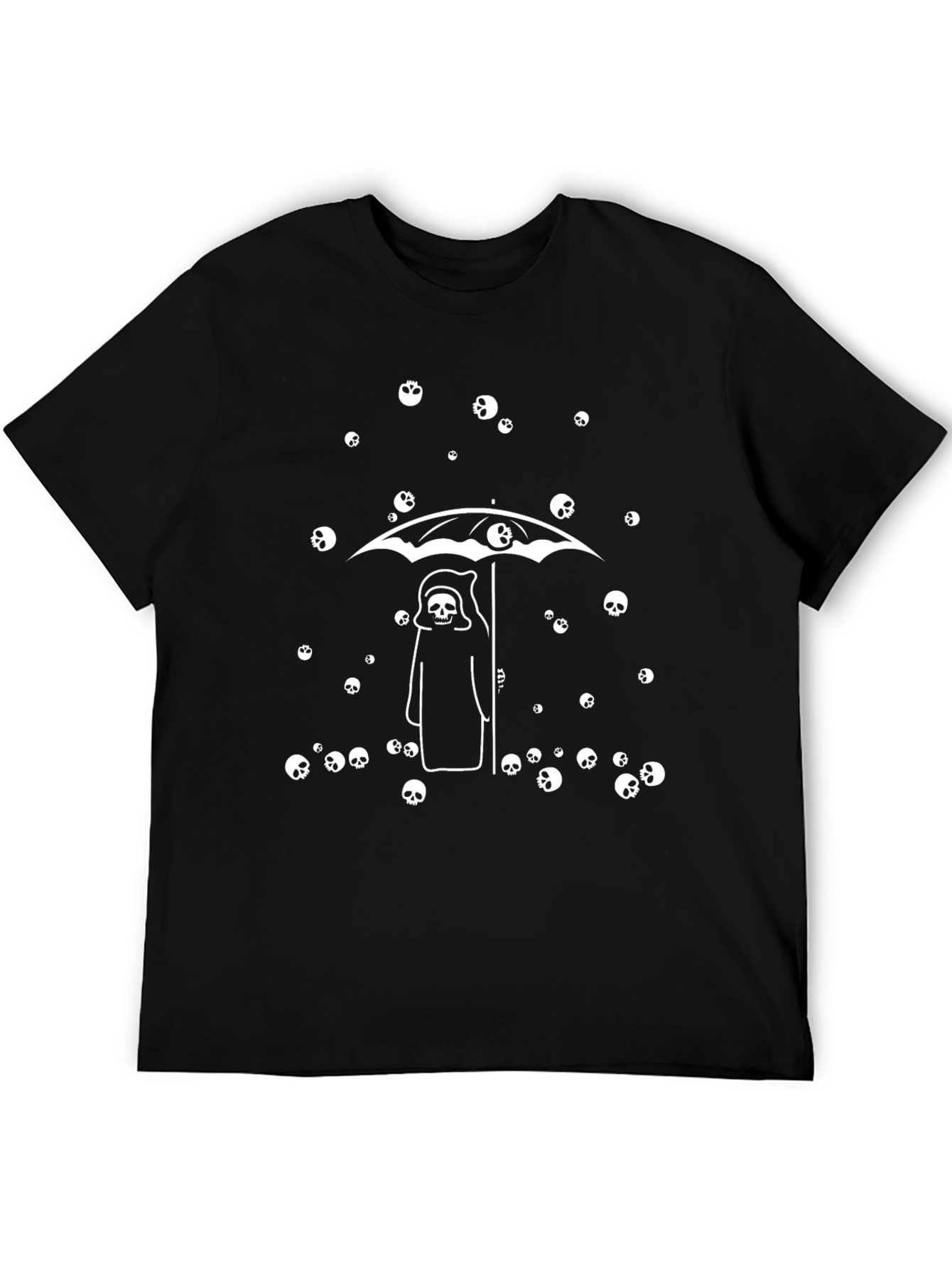 Grim Reaper Umbrella Skull T-Shirt